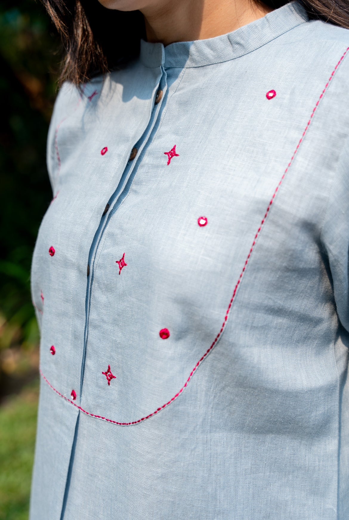 STONE  BLUE LINEN PAIR - Image 5